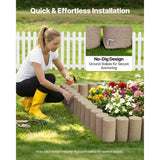 Landscape Edging - Faux Wood 13.7 Ft Garden Edging Kit