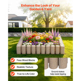 Landscape Edging - Faux Wood 13.7 Ft Garden Edging Kit