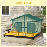 Large Wooden Dog House - Cozy Outdoor Retreat for Your Pet