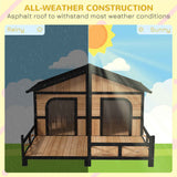 Large Wooden Dog House - Cozy Outdoor Retreat for Your Pet