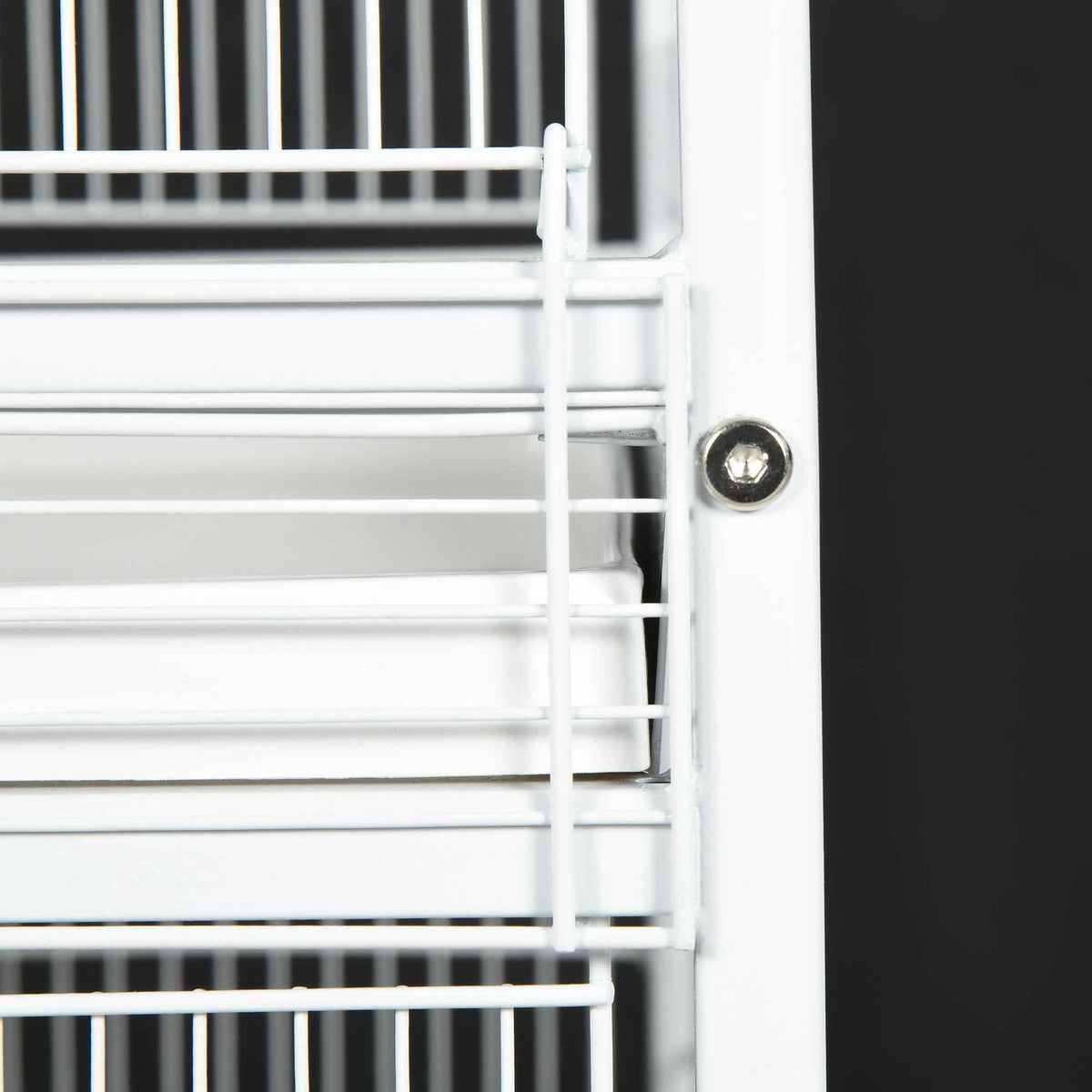 Metal Bird Cage with Rolling Stand - Spacious & Stylish 67" High Feeder