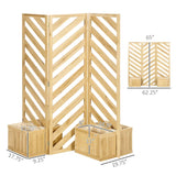 Outdoor Privacy Screen: Freestanding Divider with Planters & Trellis