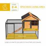 Outdoor Rabbit Hutch: Spacious Elevated Pet House with Slide-Out Tray
