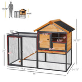 Outdoor Rabbit Hutch: Spacious Elevated Pet House with Slide-Out Tray