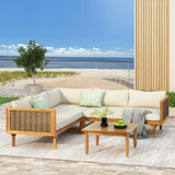 Outdoor Sectional Sofa Set with Waterproof Cushions - Premium Seating Group
