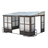 Outdoor Sunroom: 10x14FT All Season Wall Mounted Solarium