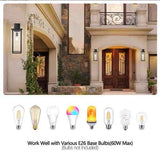Outdoor Wall Lanterns - 20-inch Modern Set of 2 Wall Sconces