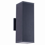 Outdoor Wall Light - 12in Modern Square Cylinder Up Down Lights