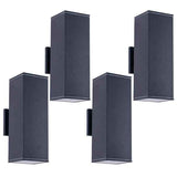 Outdoor Wall Light - 12in Modern Square Cylinder Up Down Lights