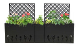 Planter Trellis - Metal Planter-Trellis Combo Set of 3 for Your Garden