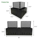 Planter Trellis - Metal Planter-Trellis Combo Set of 3 for Your Garden
