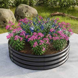 Raised Garden Bed - 2PCS Tall Round Metal Planter Box for Outdoor Use