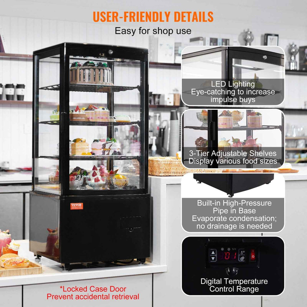 Refrigerated Pastry Display Case - 3 Cu. Ft. Countertop Design