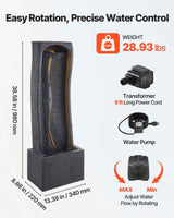 Rock Water Fountain - Elegant 1-Tier Outdoor Fountain for Tranquil Spaces