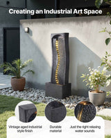 Rock Water Fountain - Elegant 1-Tier Outdoor Fountain for Tranquil Spaces