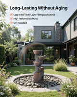Serene Outdoor Jar Water Fountain – 5-Tier Cascading Beauty for Your Space