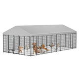 Spacious Outdoor Dog Kennel for Safety and Comfort - Large Pet Enclosure with Roof