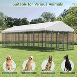 Spacious Outdoor Dog Kennel for Safety and Comfort - Large Pet Enclosure with Roof