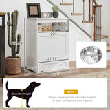 Stylish Dog Feeding Station: Pet Feeder Storage Cabinet with Raised Bowls and Easy Organization