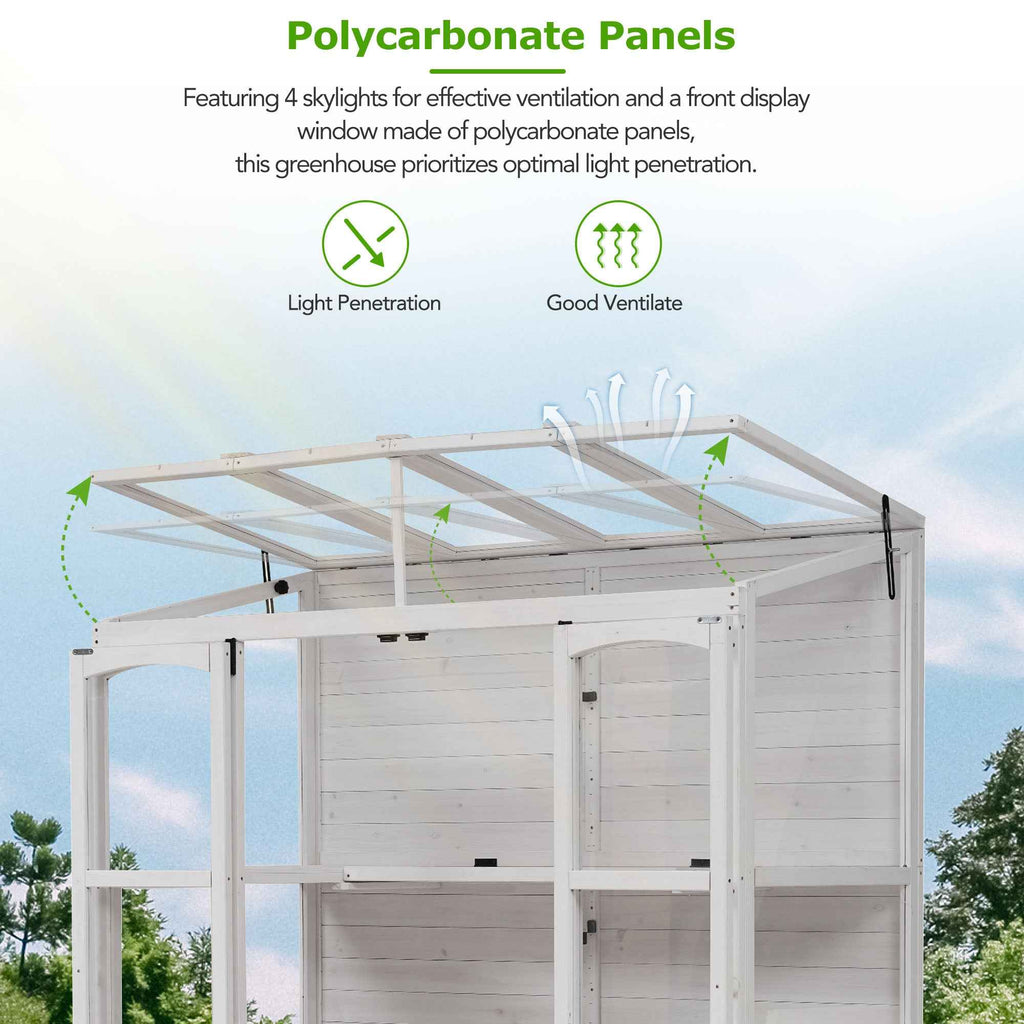 Transform Your Gardening Experience with the TOPMAX 78-Inch Wooden Walk-in Greenhouse