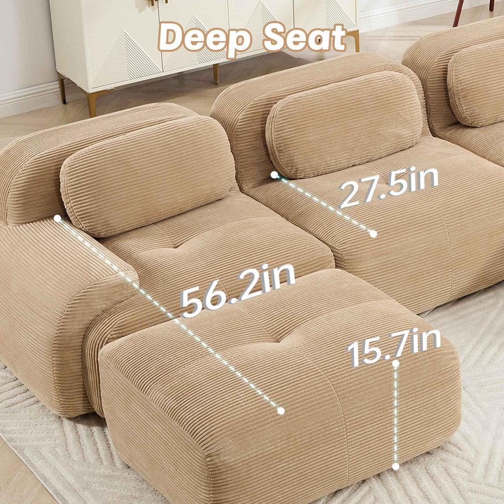 U Shaped Modular Sofa - Comfortable & No Assembly Required
