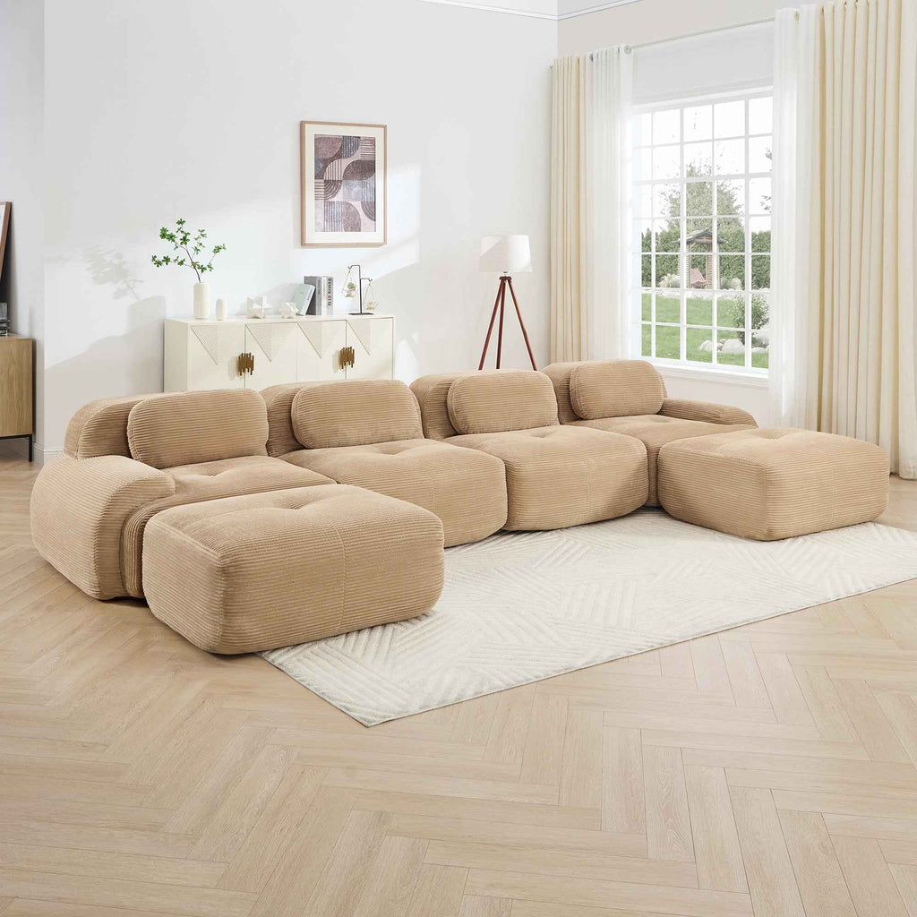 U Shaped Modular Sofa - Comfortable & No Assembly Required