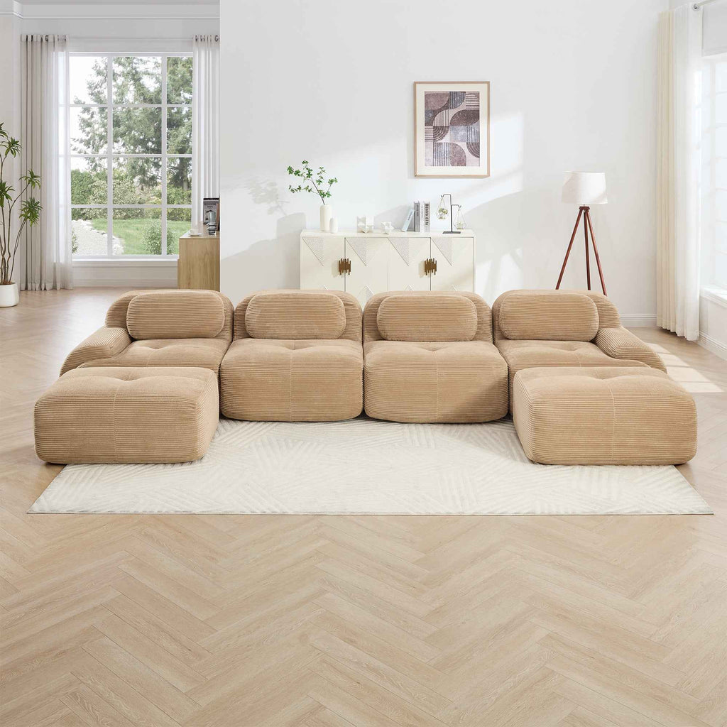 U Shaped Modular Sofa - Comfortable & No Assembly Required
