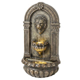 Wall Mounted Fountain - 31" Bronze 3-Tier Outdoor Water Feature